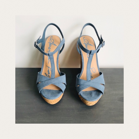American Rag Shoes - 🧵AMERICAN RAG | Blue Suede Platform Shoes